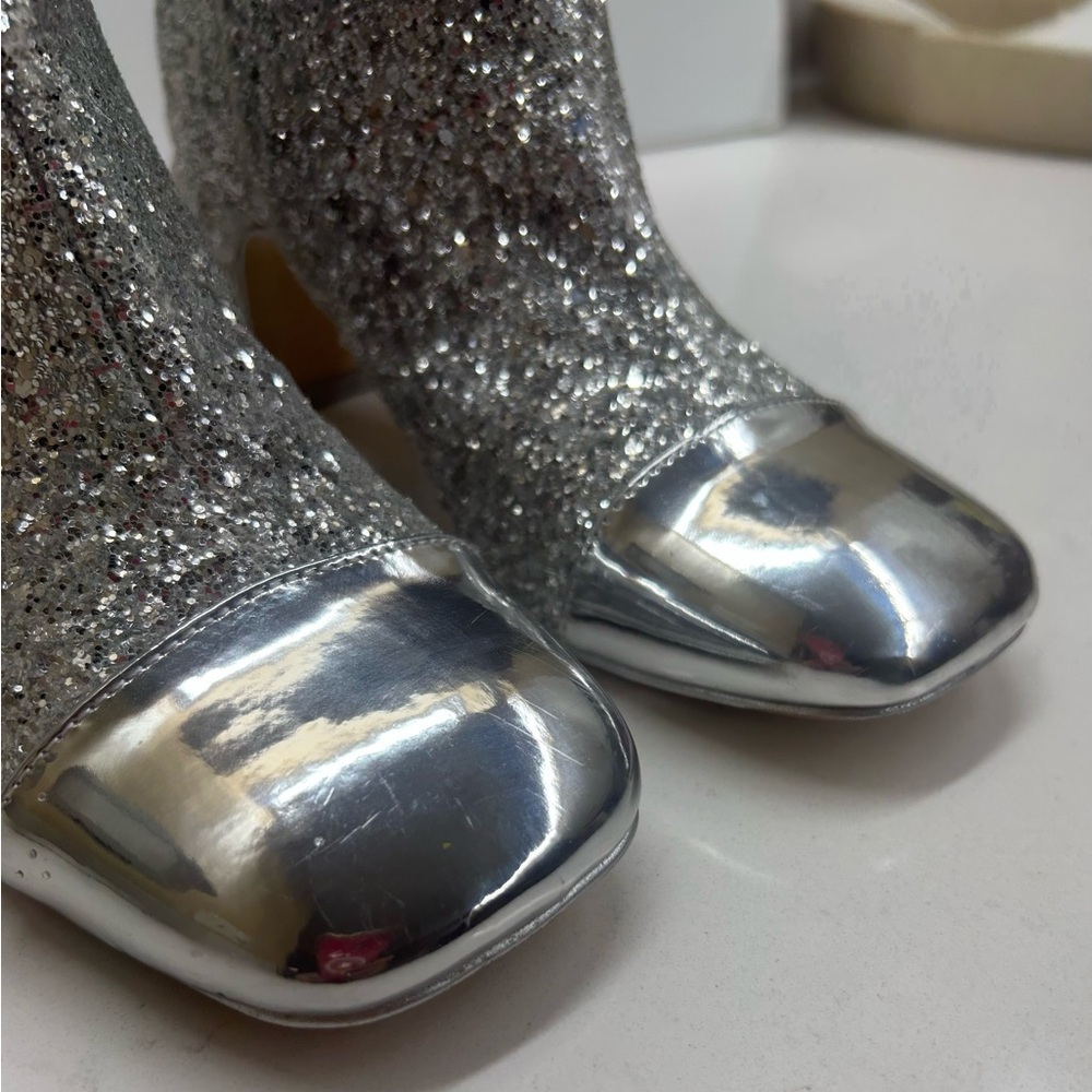 Circus by Sam Edelman Osten Silver Glitter Ankle Boots Size 6.5” - Picture 5 of 5